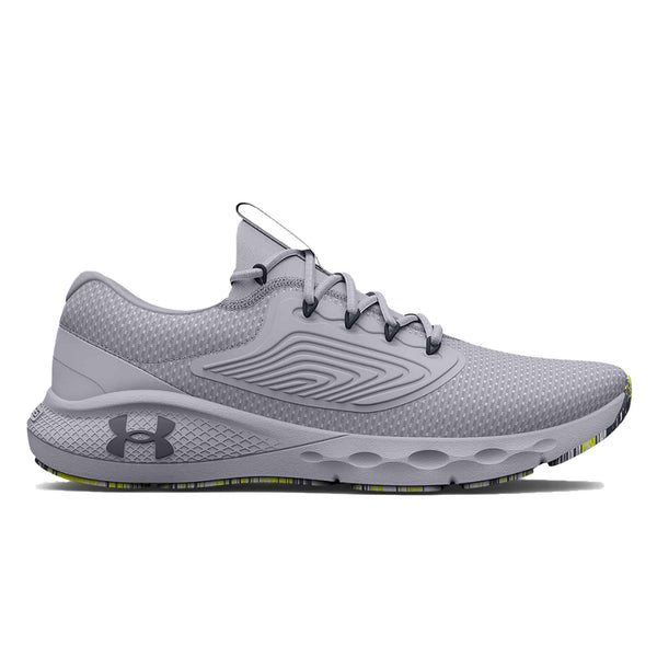 Men’s athletic running shoes featuring a breathable mesh upper, marble-pattern cushioned midsole, lace-up closure, supportive construction, and durable rubber outsole for training and everyday comfort