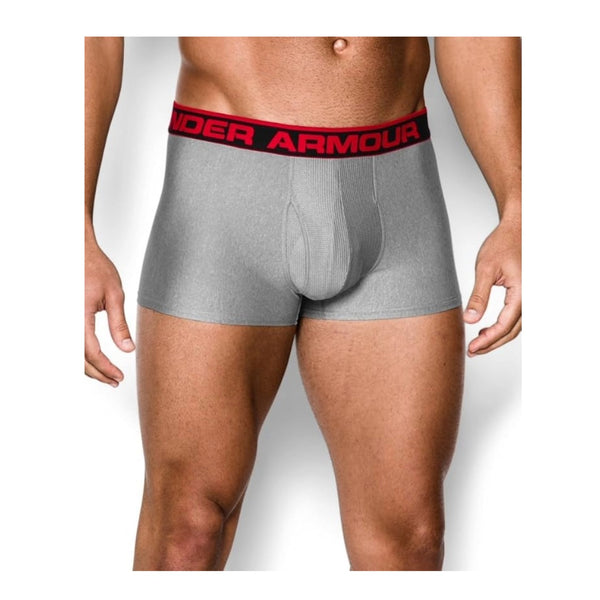 Under Armour men’s Boxerjock underwear with a 3-inch inseam, featuring a fitted design, elastic waistband, and lightweight performance fabric.
