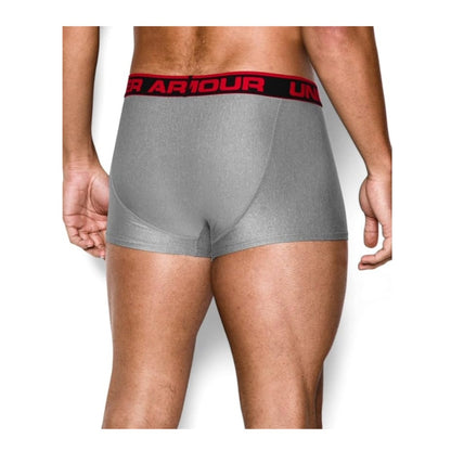 Under Armour Men's The Original 3'' Boxerjock - True Gray Heather/Red