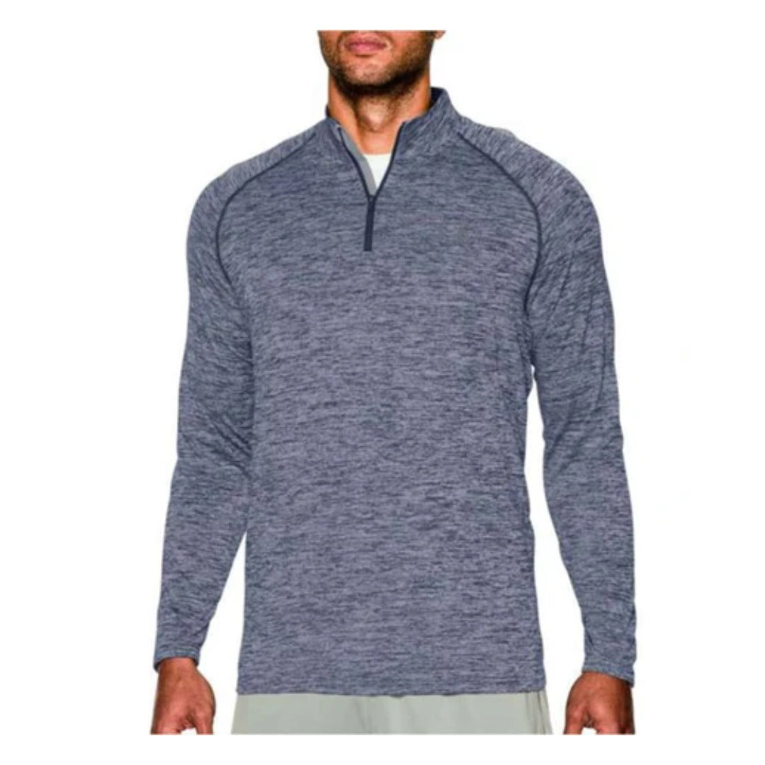 Under Armour Men’s Tech Quarter-Zip Pullover with lightweight UA Tech fabric and adjustable quarter-zip neckline.