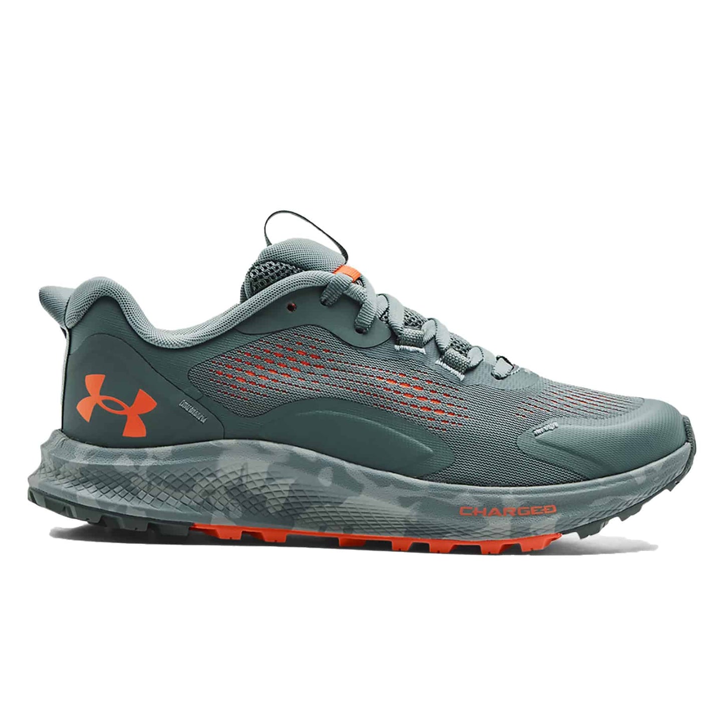 Women’s trail running shoes featuring a breathable mesh upper, protective overlays, cushioned midsole, rugged traction outsole, and lace-up closure for off-road performance