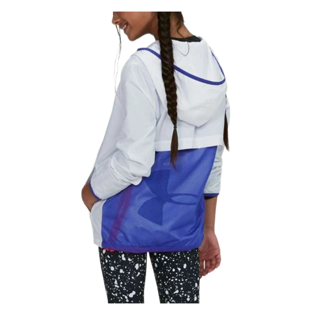 Under Armour Girls' Sackpack Jacket - White/Constellation Purple