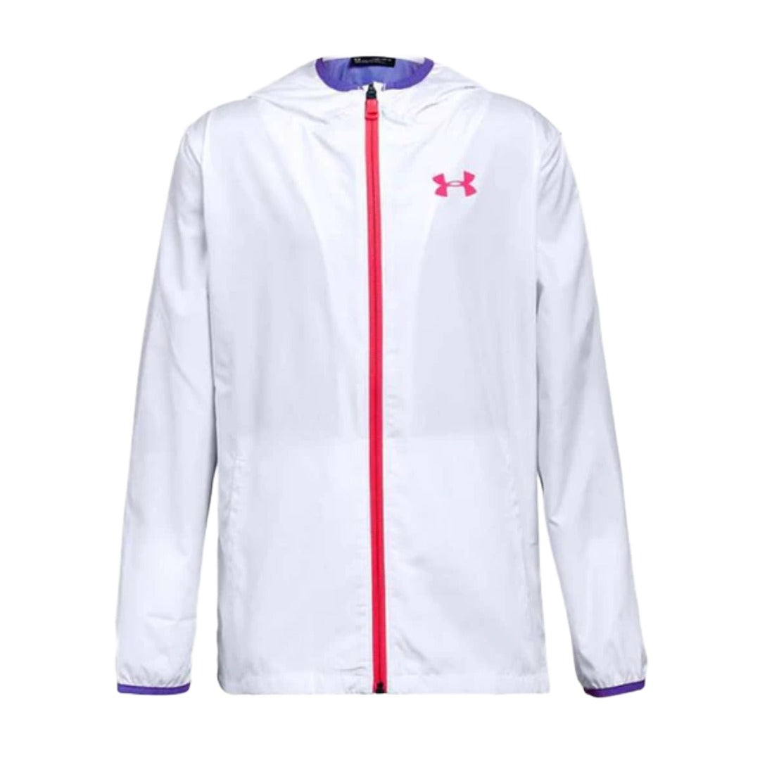 Under Armour Girls' Sackpack Jacket - White/Constellation Purple
