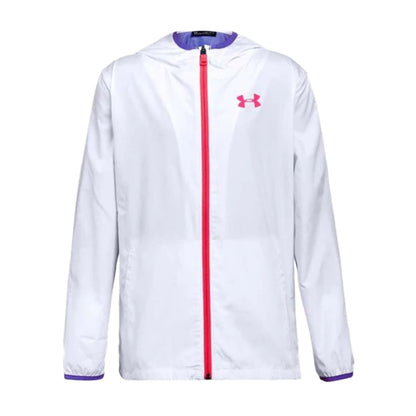 Under Armour Girls' Sackpack Jacket - White/Constellation Purple