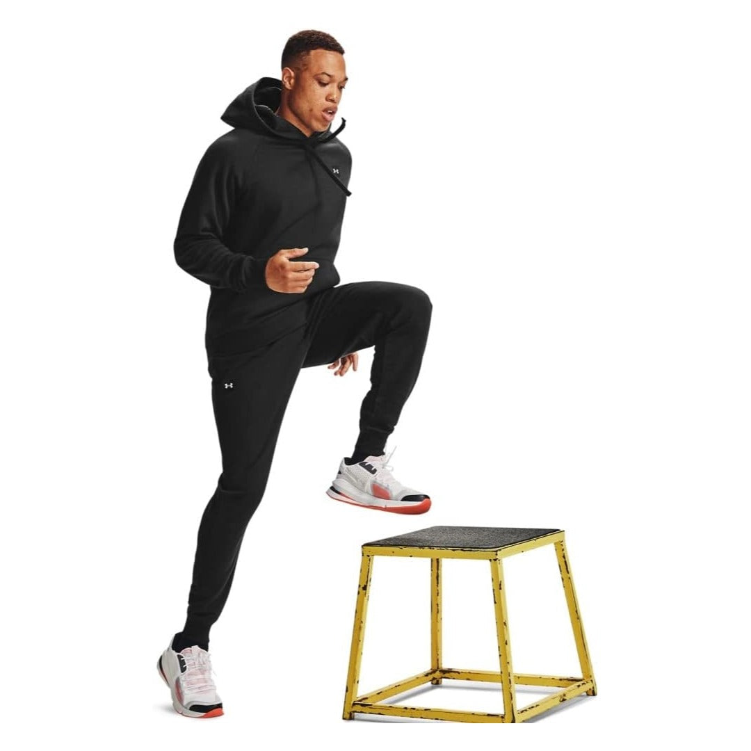 Under Armour Men's Rival Fleece Hoodie -  Black