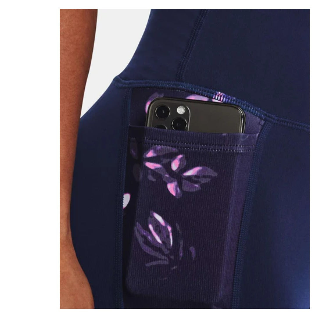 Under Armour Women's ColdGear Waistband Ankle Leggings - Midnight Navy / Twilight Purple