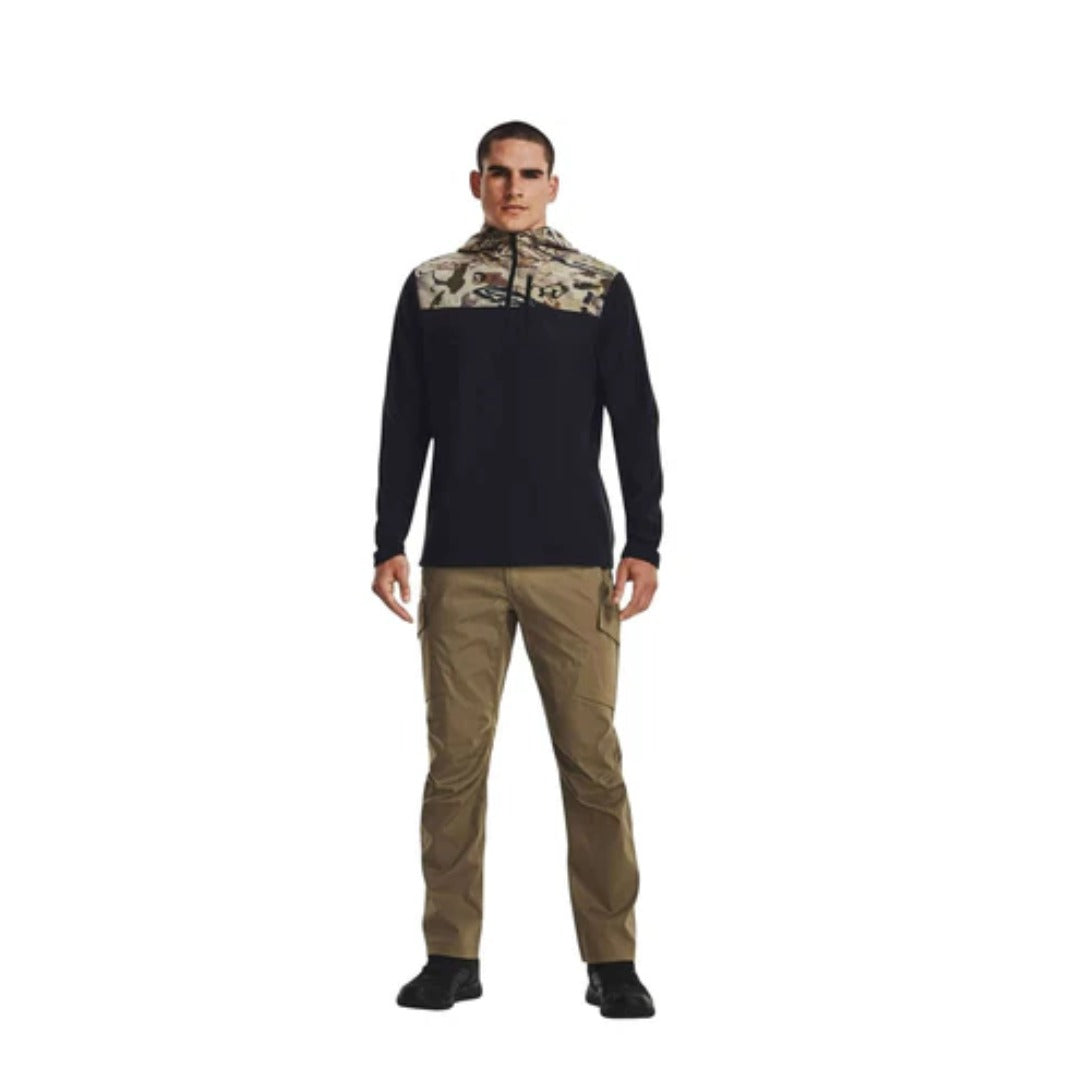 Under Armour Men's Specialist Grid 1/2 Zip Hoodie - Black