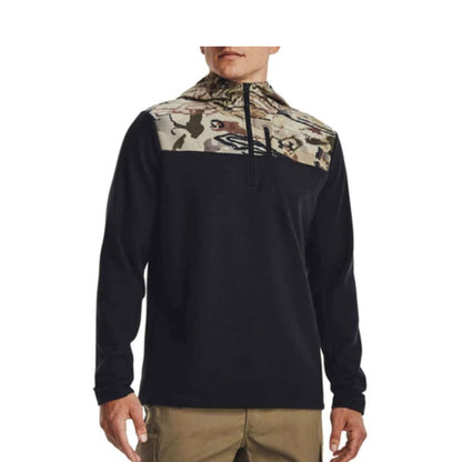 Under Armour Men's Specialist Grid 1/2 Zip Hoodie - Black