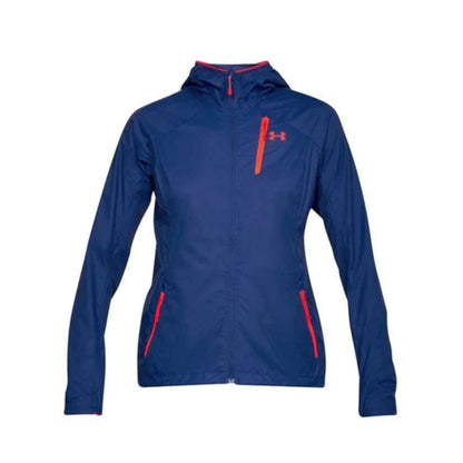 Under Armour Women's Mission Jacket -  Formation Blue/Neon Coral