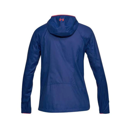 Under Armour Women's Mission Jacket -  Formation Blue/Neon Coral