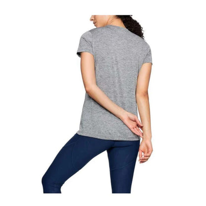 Under Armour Women's V-Neck Tee - Graphite/ Metallic Silver