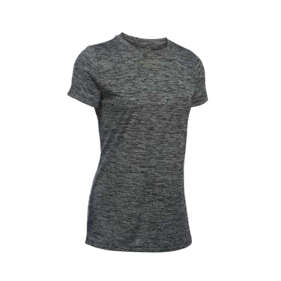 Under Armour Women's V-Neck Tee - Black Metallic Silver