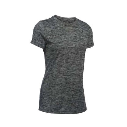 Under Armour Women's V-Neck Tee - Black Metallic Silver