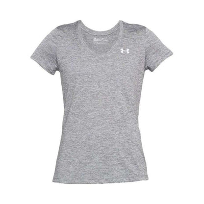 Under Armour Women's V-Neck Tee - Graphite/ Metallic Silver
