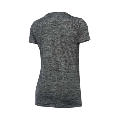 Under Armour Women's V-Neck Tee - Black Metallic Silver