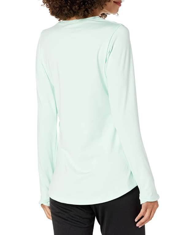 Under Armour Women's Cozy Long Sleeve Crew Neck T-Shirt #1365781-335 Aqua Foam