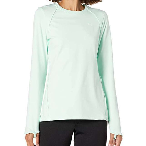Under Armour Women's Cozy Long Sleeve Crew Neck T-Shirt #1365781-335 Aqua Foam
