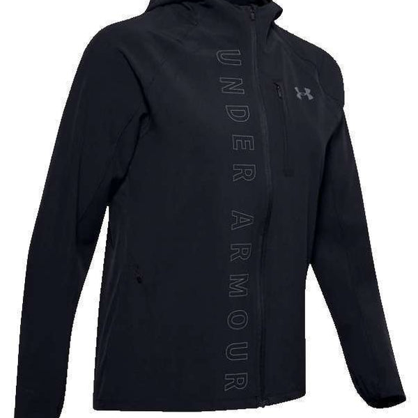 Under Armour Women's Qualifier OutRun The Storm Jacket (Black/Black/Reflective)