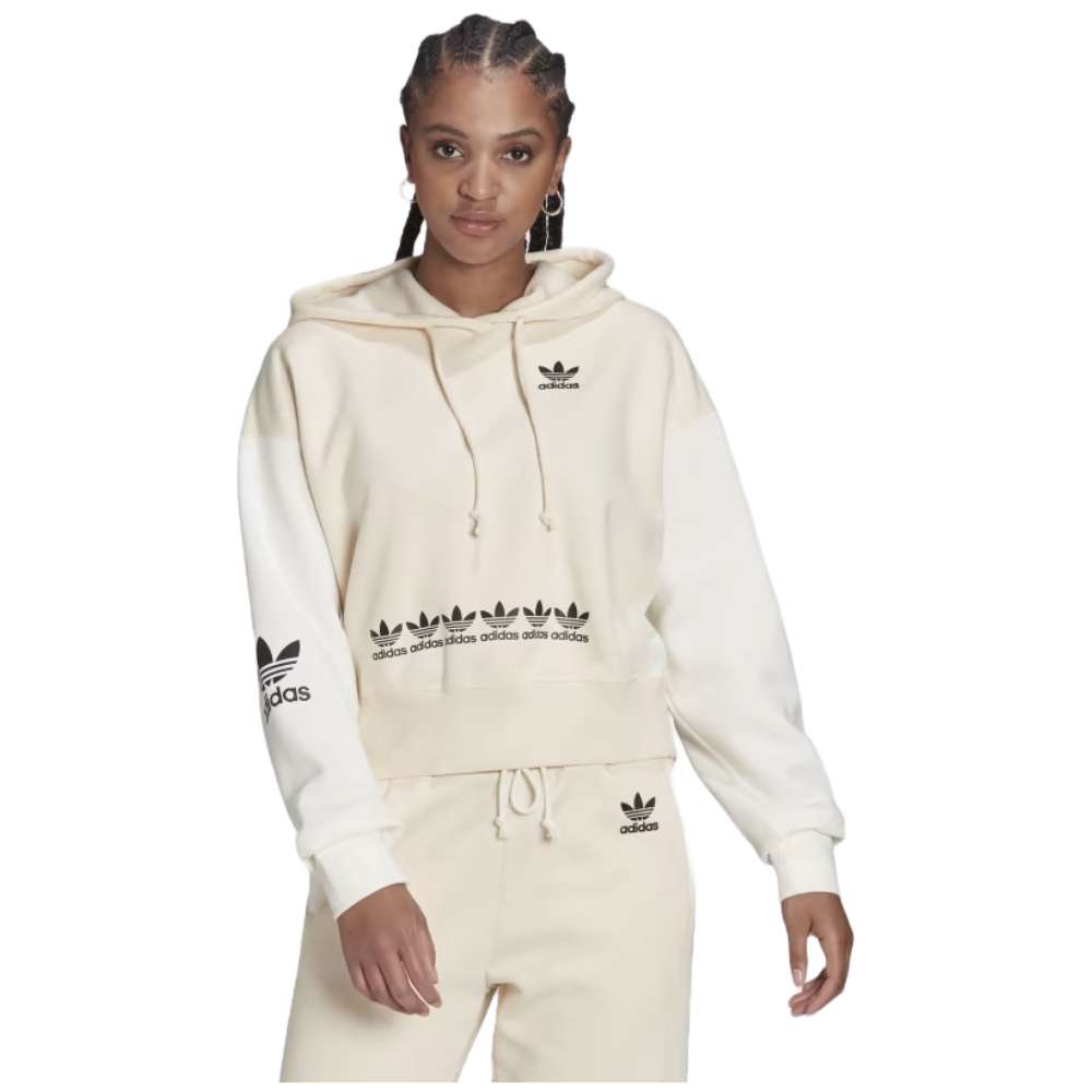 adidas originals Women's Logo Play Cropped Hoodie