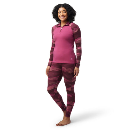 Smartwool Women's Merino 250 Base Layer Pattern 1/4 Zip - Stylish and warm, this 1/4 zip offers ultimate comfort and insulation for cold-weather activities.