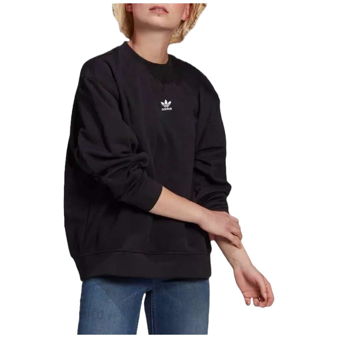 Woman in adidas Originals Women's Trefoil Essentials Sweatshirt