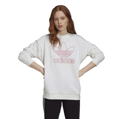 adidas Originals Women's Outline Trefoil Crew Sweatshirt.