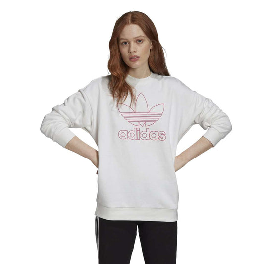 adidas Originals Women's Outline Trefoil Crew Sweatshirt.