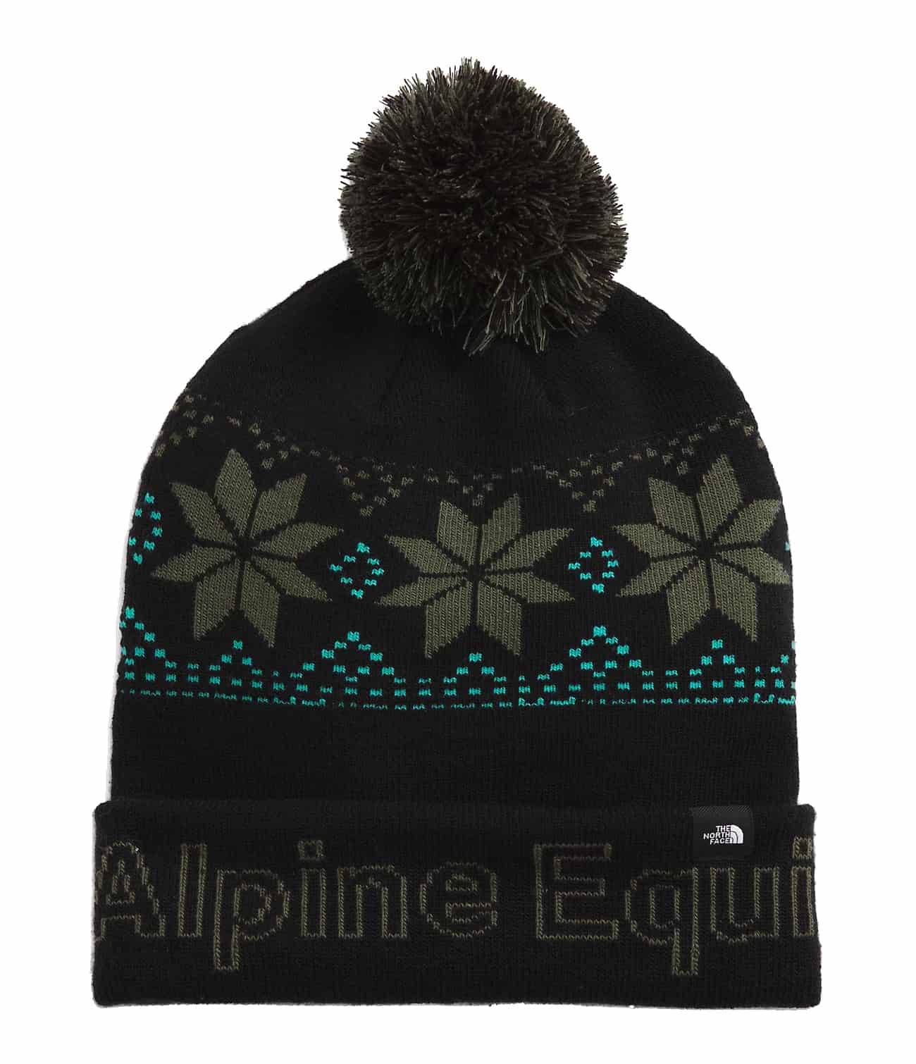 The North Face Ski Tuke Pom Beanie Black/Military Olive