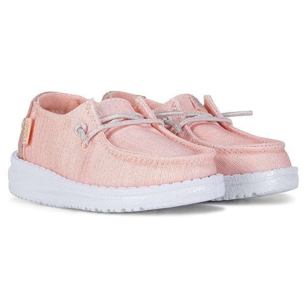 Hey Dude Girl's Wendy Toddler Glitter Shoes - Rose Crystal
