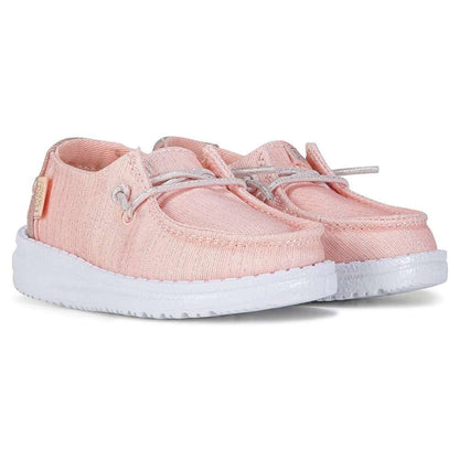 Hey Dude Girl's Wendy Toddler Glitter Shoes - Rose Crystal