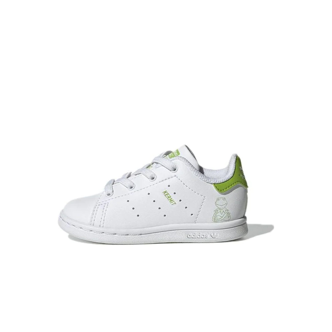 adidas Originals Kermit Stan Smith Shoe in green and white.