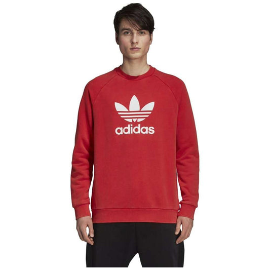 Adidas Originals Men's Trefoil Warm-Up Crew Sweatshirt - A classic black sweatshirt with the Adidas Originals logo, perfect for casual style and warmth