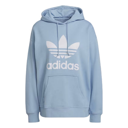 Vibrant adidas Originals Women's Adicolor Trefoil Hoodie in bold red, featuring the iconic Trefoil logo for a stylish athleisure look.