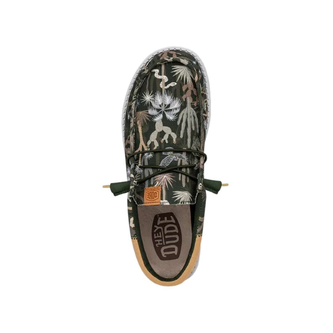 Hey Dude Men's wally Funk oasis in Green -A vibrant and funky choice for contemporary style.