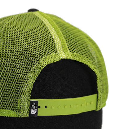 The North Face Unisex Mudder Trucker Hat - Classic trucker style with adjustable closure and breathable mesh back in Black and Granny Smith