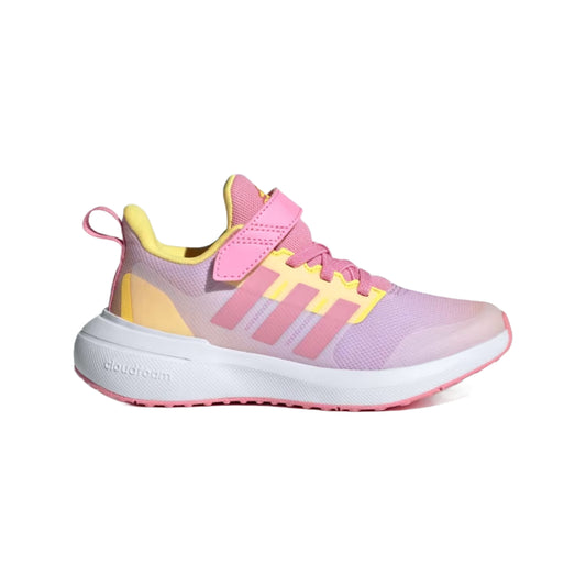 adidas Kid's FortaRun 2.0 Elastic Lace Shoes in blue and white, featuring a comfortable fit with elastic laces and a lightweight design.
