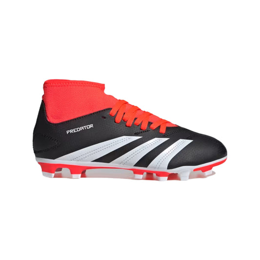 adidas Predator Club Sock Flexible Ground Football Boots in black and red.