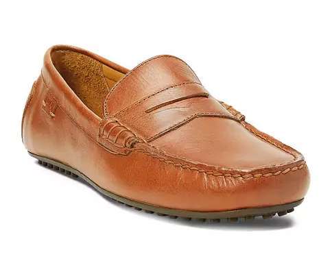 Polo Ralph Lauren Men's Reynold Leather Driver Loafer 803786356001 Brown