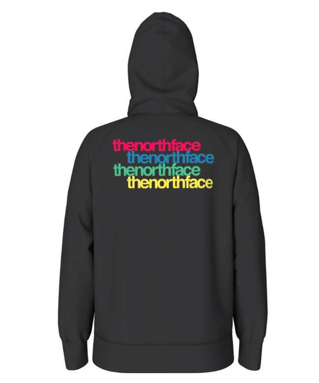 The North Face Women's Graphic Injection Hoodie - TNF Black/Brilliant Coral NF0A7UOX 4A9