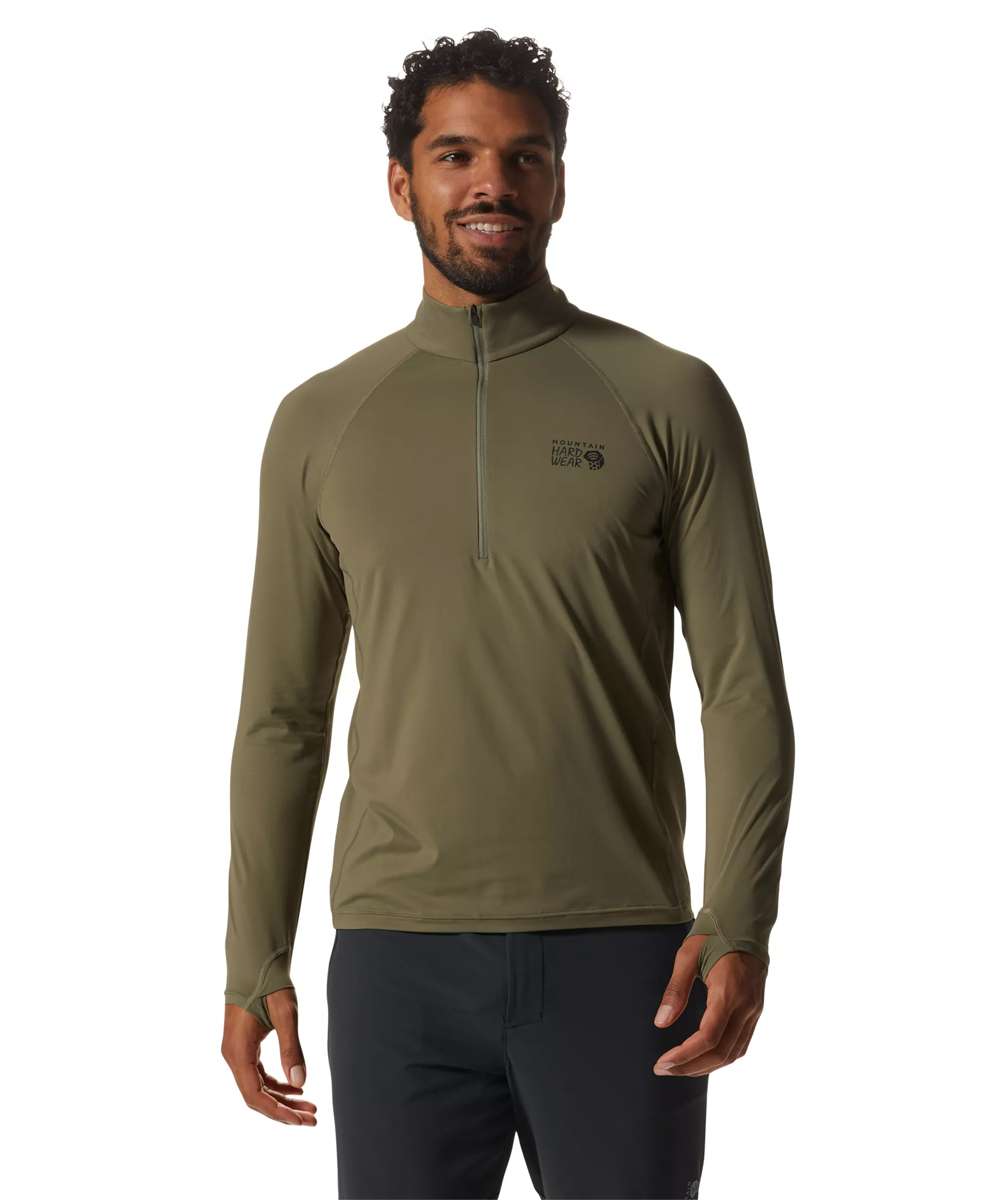 Mountain Hardwear Men's Crater Lake 1/2 Zip 1993351-397 Stone Green
