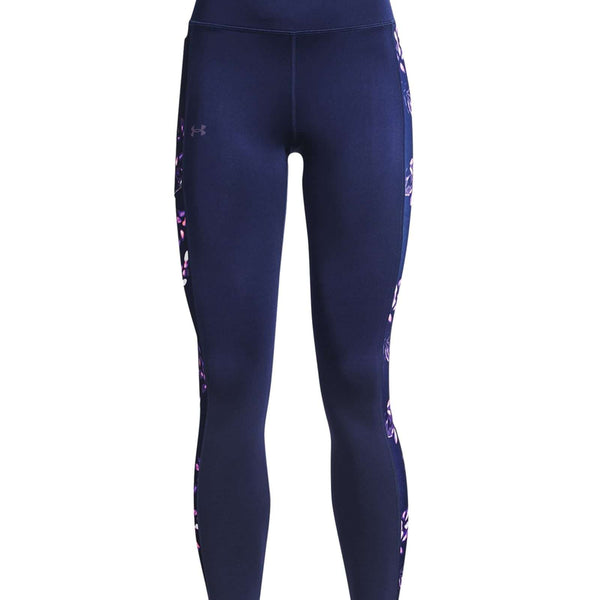 Under Armour Women's ColdGear Waistband Ankle Leggings 1365784 410 Midnight Navy / Twilight Purple