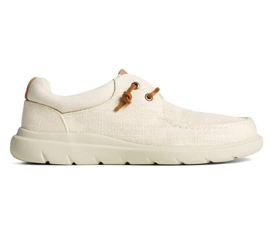 Sperry Women's Captain's Moc Hemp Slip On - Bone
