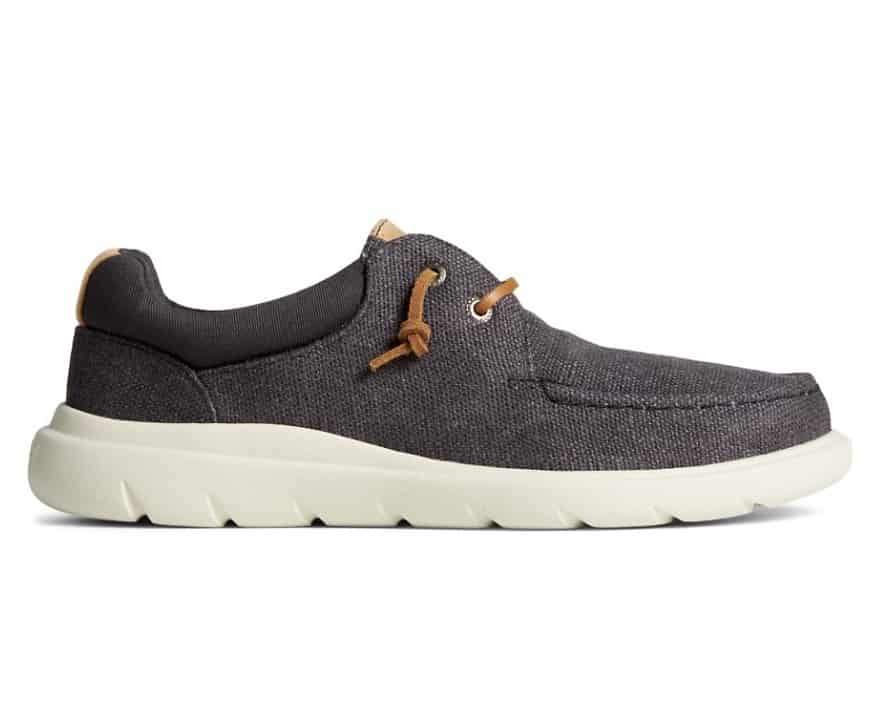 Sperry Women's Captain's Moc Hemp Slip On - Black