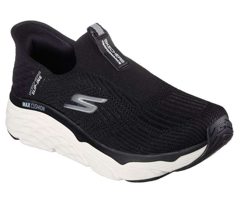 Skechers Women's Slip-ins: Max Cushioning Smooth - Black/White 128571BKW
