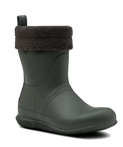 Hunter Women's Original Insulated Roll Top Sherpa Boots - Dark Olive (WFT2052NRE)
