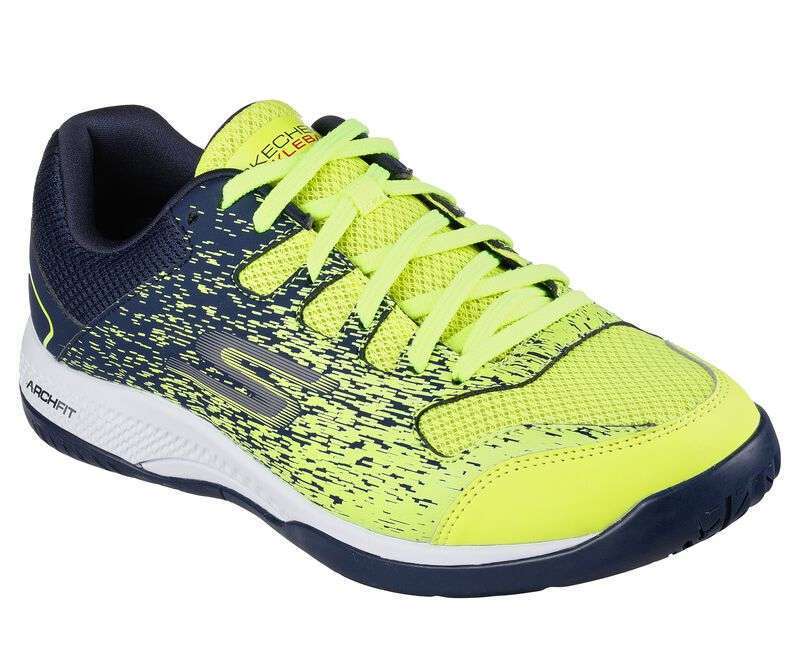 Skechers Men's Viper Court Shoes Pickleball - Yellow Navy 246070