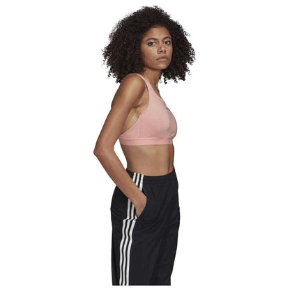 Adidas Originals Women's Bra Top - A trace pink, stylish and comfortable sports bra with the Adidas Originals logo, designed for active women