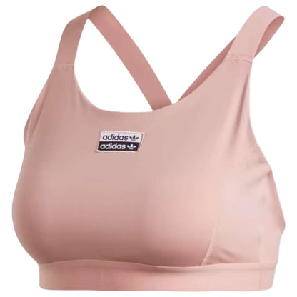 Adidas Originals Women's Bra Top - A trace pink, stylish and comfortable sports bra with the Adidas Originals logo, designed for active women