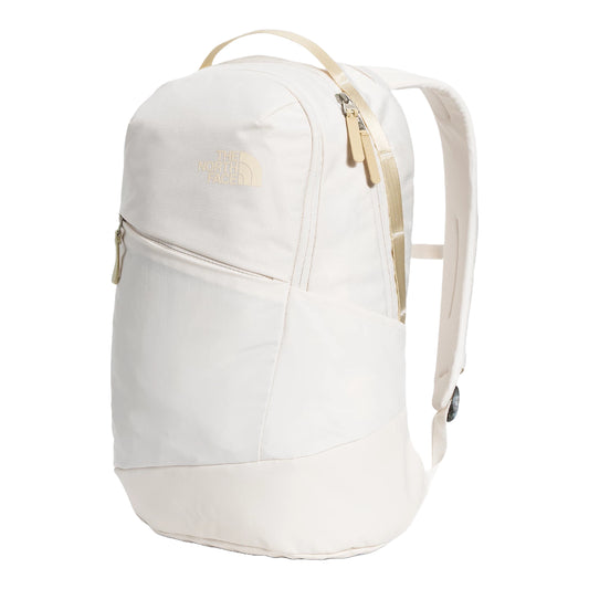 The North Face Women’s Isabella Backpack 3.0 in black, featuring a sleek design, multiple compartments, and adjustable shoulder straps.