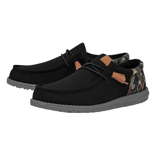 Hey Dude Men's wally Funk oasis in Black -A vibrant and funky choice for contemporary style.